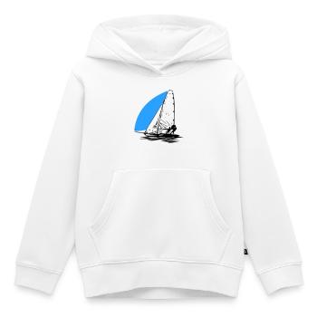 49er Dériveur à voile Régate de voilier Voile Sports de voile - Sweat Premium à capuche enfant bio - blanc - Devant - AI Model Kid Female (0cm)
