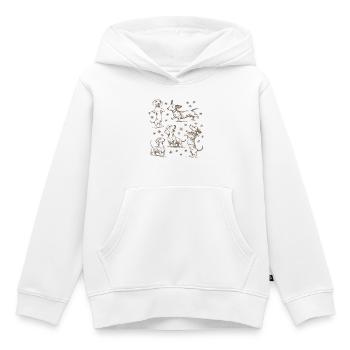 Teckel Teckel Chiens Teckels Teckel Chien teckel Teckel - Sweat Premium à capuche enfant bio - blanc - Devant - AI Model Kid Female (0cm)