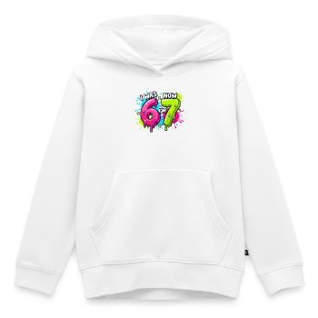 J’avais 6 ans, maintenant j’ai 7 ans et j’ai un design d’âge de 7 ans - Sweat Premium à capuche enfant bio - blanc - Devant - AI Model Kid Female (0cm)