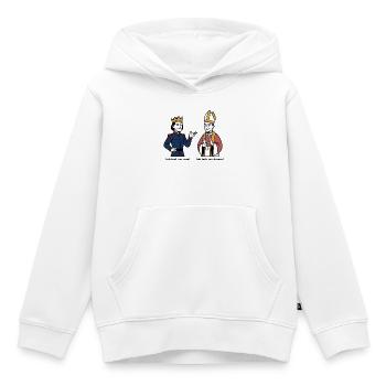 König und Bischof Cartoon - Kinder Premium Organic Hoodie - Weiß - Vorne - AI Model Kid Female (0cm)