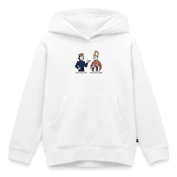 Roi et évêque en conversation - Sweat Premium à capuche enfant bio - blanc - Devant - AI Model Kid Female (0cm)