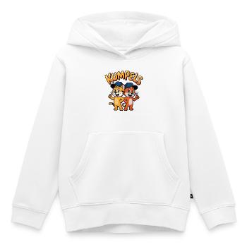 Cat Buddy Duo - Kids Premium Organic Hoodie - white - Front - AI Model Kid Female (0cm)