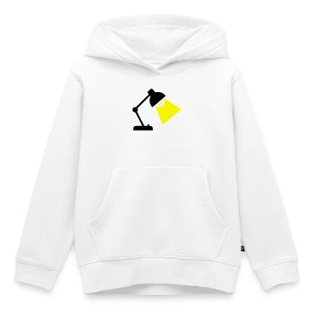 Idée de lampe de bureau - Sweat Premium à capuche enfant bio - blanc - Devant - AI Model Kid Female (0cm)