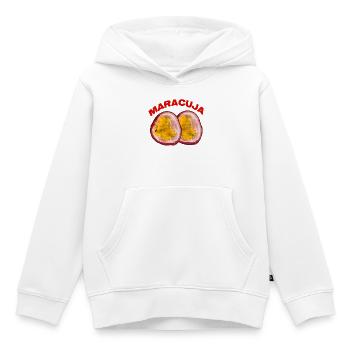Fruit de l’amour fruit de la passion - Sweat Premium à capuche enfant bio - blanc - Devant - AI Model Kid Female (0cm)