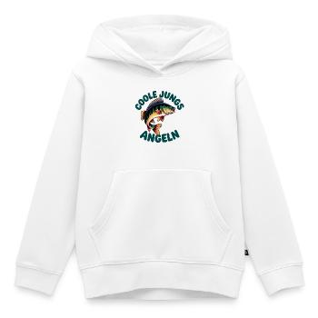 Coole Jungs Gehen Angeln - Kinder Premium Organic Hoodie - Weiß - Vorne - AI Model Kid Female (0cm)