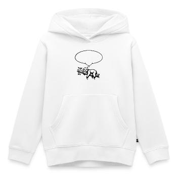 Faultier_chillend_mit_Denkblase - Kinder Premium Organic Hoodie - Weiß - Vorne - AI Model Kid Female (0cm)