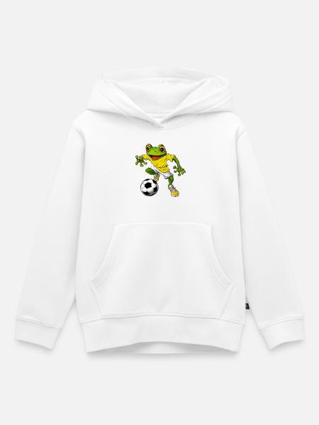 Fussball Frösche - Kinder Premium Organic Hoodie - Weiß