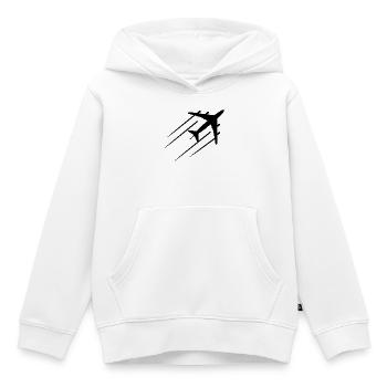 Sketch d’aviation - Sweat Premium à capuche enfant bio - blanc - Devant - AI Model Kid Female (0cm)