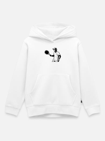 Padel - Kinder Premium Organic Hoodie - Weiß