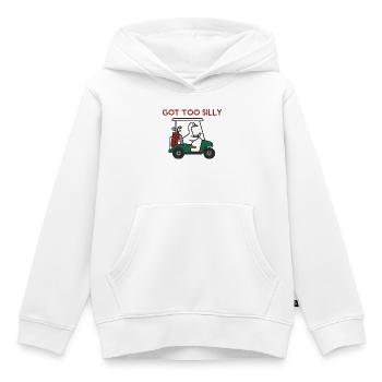 Gans im Golfwagen – Zu albern - Kinder Premium Organic Hoodie - Weiß - Vorne - AI Model Kid Female (0cm)