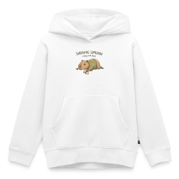 Kuscheliger Nihilismus Capybara - Kinder Premium Organic Hoodie - Weiß - Vorne - AI Model Kid Female (0cm)