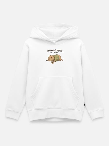 Kuscheliger Nihilismus Capybara - Kinder Premium Organic Hoodie - Weiß