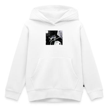 Explorateur spatial en orbite - Sweat Premium à capuche enfant bio - blanc - Devant - AI Model Kid Female (0cm)
