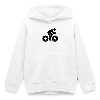 E-bike, E-Biker, Fahrradtour - Kinder Premium Organic Hoodie - Weiß - Vorne - AI Model Kid Female (0cm)