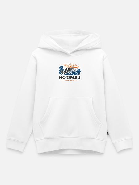 Hoomau, mach weiter. - Kinder Premium Organic Hoodie - Weiß