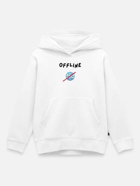 Offline - Kinder Premium Organic Hoodie - Weiß