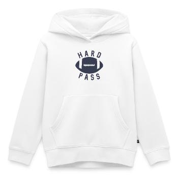 Hard Pass Football Helmet - Kids Premium Organic Hoodie - white - Front - AI Model Kid Female (0cm)