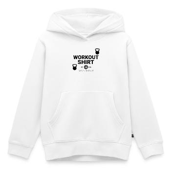 Chemise d’entraînement - Sweat Premium à capuche enfant bio - blanc - Devant - AI Model Kid Female (0cm)