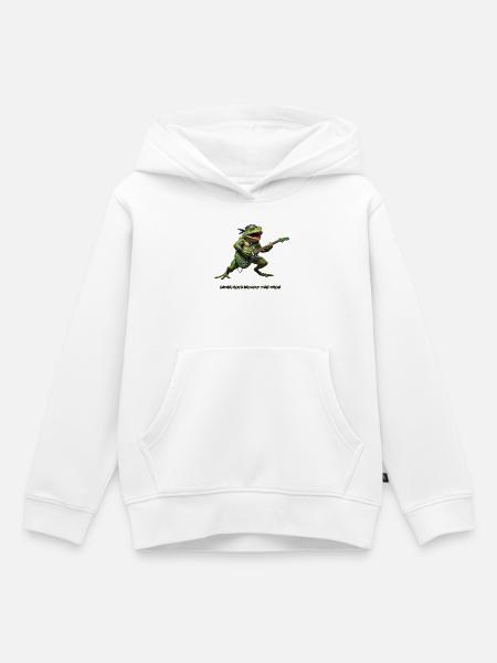 Joe Frog Gitarre - Kinder Premium Organic Hoodie - Weiß