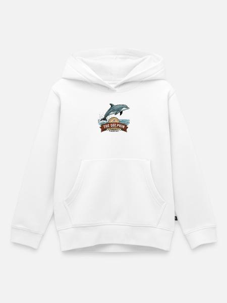 Delfin für Glück - Kinder Premium Organic Hoodie - Weiß