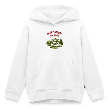 Mein Zuhause hat Räder – Vanlife - Kinder Premium Organic Hoodie - Weiß - Vorne - AI Model Kid Female (0cm)