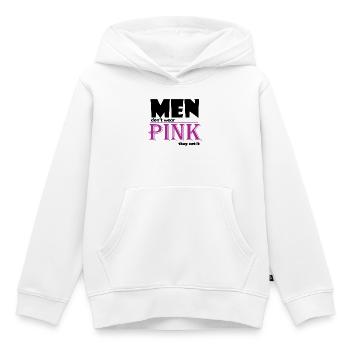 Art du t-shirt avec logo à empattement rose - Sweat Premium à capuche enfant bio - blanc - Devant - AI Model Kid Female (0cm)
