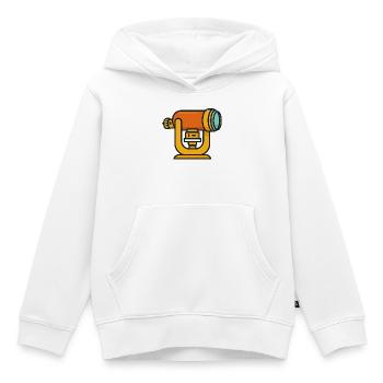 Orange Teleskop Cartoon - Kinder Premium Organic Hoodie - Weiß - Vorne - AI Model Kid Female (0cm)