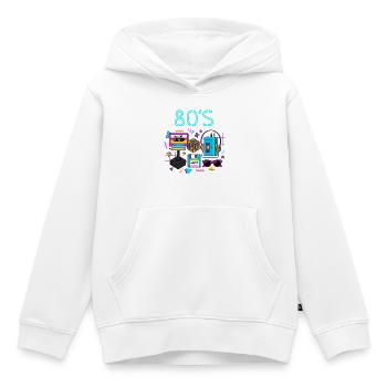 Retro Neon 80er Spielhalle - Kinder Premium Organic Hoodie - Weiß - Vorne - AI Model Kid Female (0cm)
