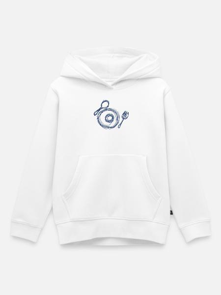 Kreatives Besteck Design - Kinder Premium Organic Hoodie - Weiß