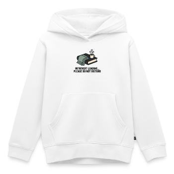 Introvert Loading Cozy Reading Mug - Kids Premium Organic Hoodie - white - Front - AI Model Kid Female (0cm)