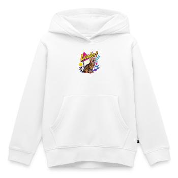 Schrille 90s Memphis Bengal Katze - Kinder Premium Organic Hoodie - Weiß - Vorne - AI Model Kid Female (0cm)