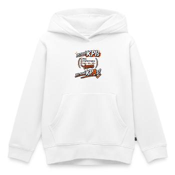 KPI Grafik Motivation - Kinder Premium Organic Hoodie - Weiß - Vorne - AI Model Kid Female (0cm)