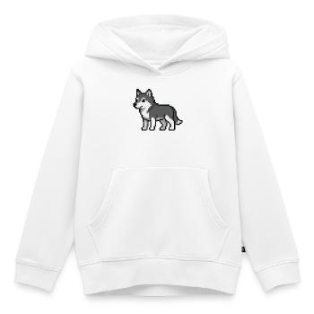 Pixel Wolf - Kinder Premium Organic Hoodie - Weiß - Vorne - AI Model Kid Female (0cm)