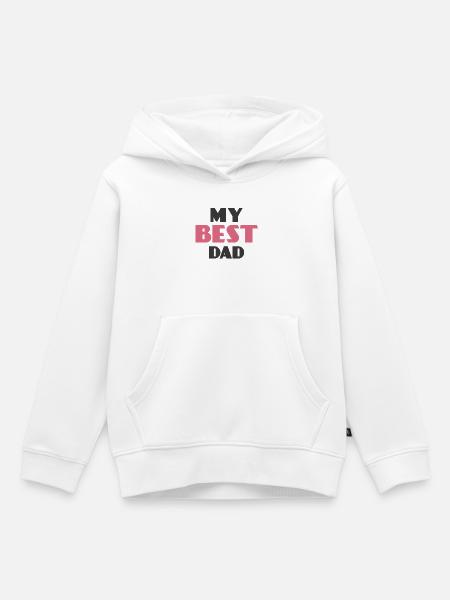 Mein bester Vater Bold Pink - Kinder Premium Organic Hoodie - Weiß
