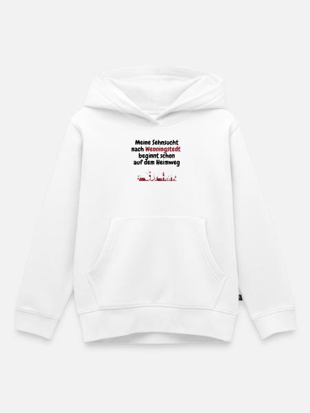 Sehnsucht nach Wenningstedt auf Sylt - Kinder Premium Organic Hoodie - Weiß