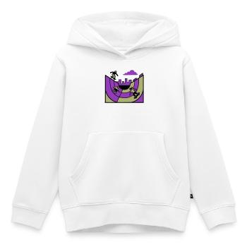 Halfpipe Skatepark Grafik - Kinder Premium Organic Hoodie - Weiß - Vorne - AI Model Kid Female (0cm)