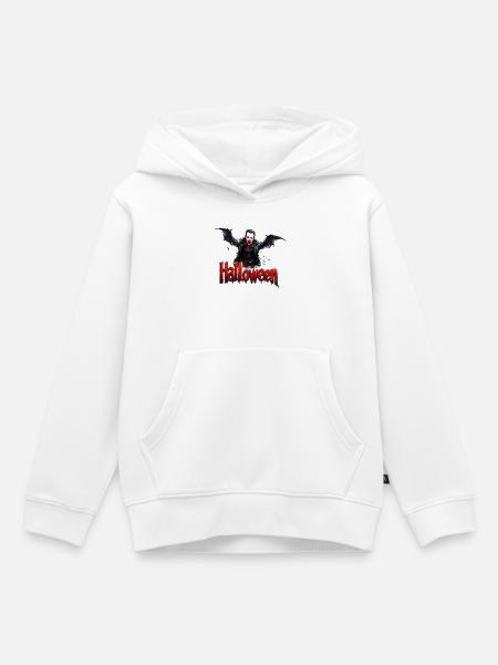Vampir Halloween Druck Dracula - Kinder Premium Organic Hoodie - Weiß