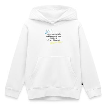 "Gestern klein, heute ganz groß..." - Kinder Premium Organic Hoodie - Weiß - Vorne - AI Model Kid Female (0cm)