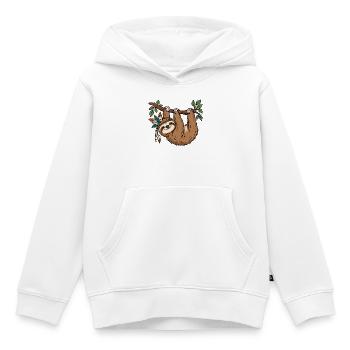 Faultier am Ast - Kinder Premium Organic Hoodie - Weiß - Vorne - AI Model Kid Female (0cm)