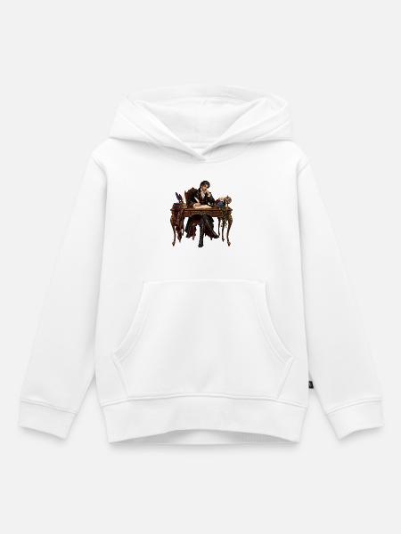 Literat am Barocktisch - Kinder Premium Organic Hoodie - Weiß