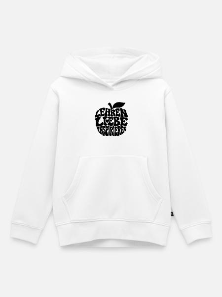 Lehren_Liebe_inspirieren - Kinder Premium Organic Hoodie - Weiß