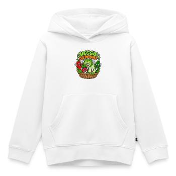 Veggie Gewinnt: Bunte Gemüsefreude - Kinder Premium Organic Hoodie - Weiß - Vorne - AI Model Kid Female (0cm)