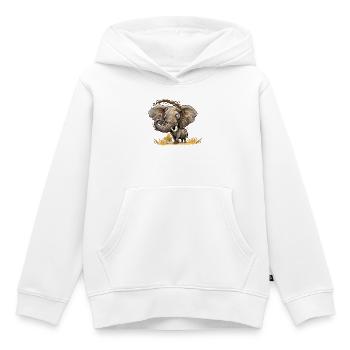 MatschElefant Safari - Kinder Premium Organic Hoodie - Weiß - Vorne - AI Model Kid Female (0cm)