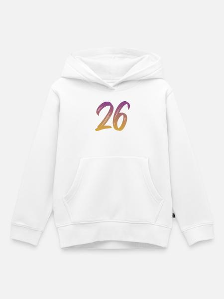 26 - Kinder Premium Organic Hoodie - Weiß