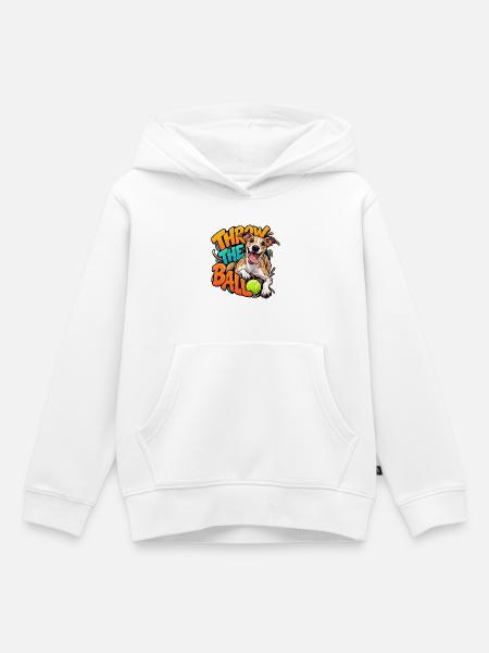 Whippet - Kinder Premium Organic Hoodie - Weiß