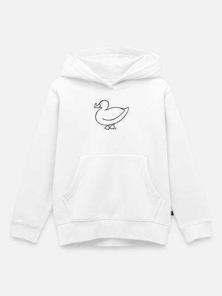 Entekoffeiniert - Kinder Premium Organic Hoodie - Weiß