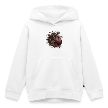 Dunkler Kürbis mit Efeu - Kinder Premium Organic Hoodie - Weiß - Vorne - AI Model Kid Female (0cm)