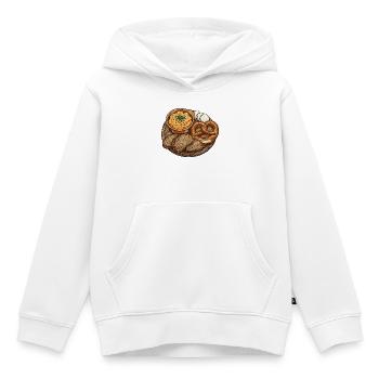 Rustikale Brotzeitplatte mit Obatzda - Kinder Premium Organic Hoodie - Weiß - Vorne - AI Model Kid Female (0cm)