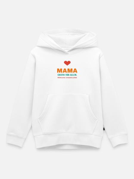 Mama – Chefin von allem - Kinder Premium Organic Hoodie - Weiß