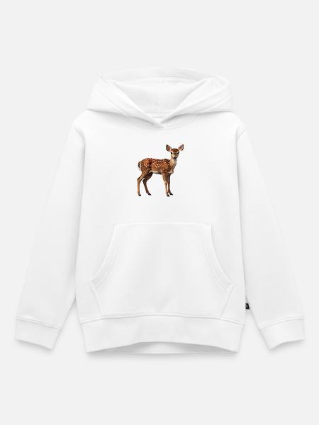 Rehkitz Rehbock - Kinder Premium Organic Hoodie - Weiß